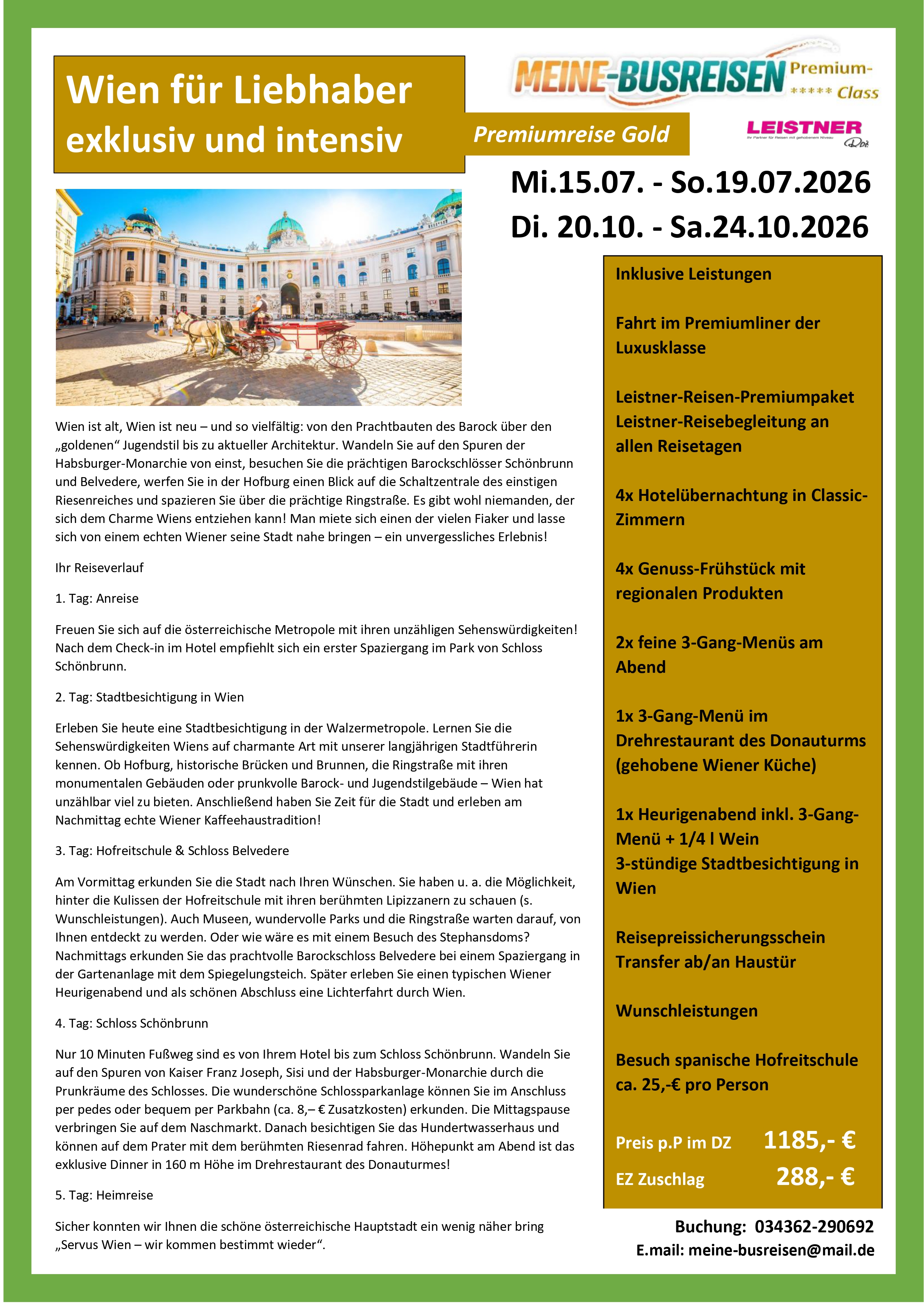 Wien für Liebhaber